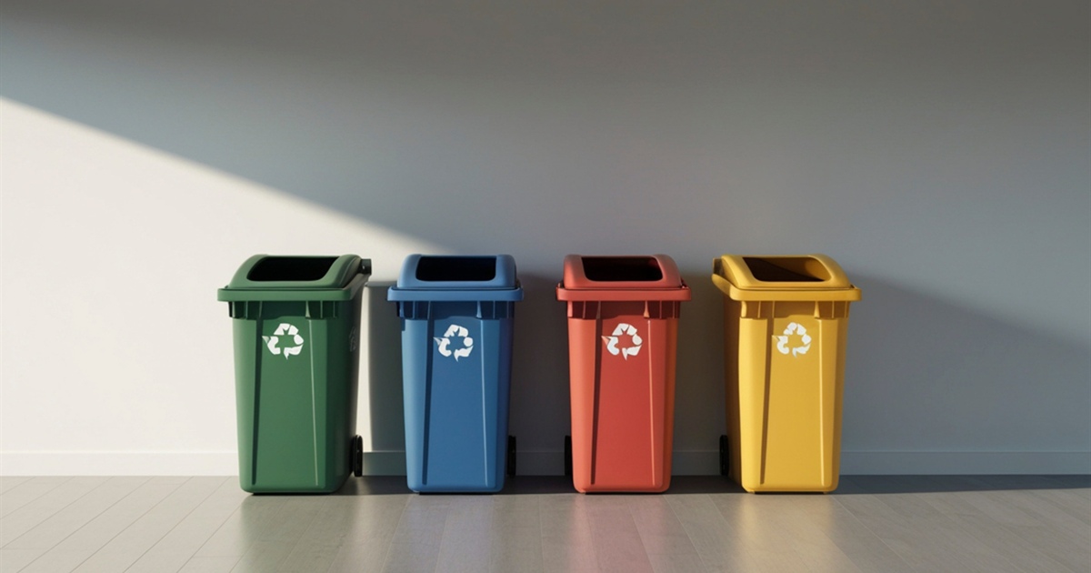 Bacs et poubelles de tri sélectif pour bureaux et réfectoires
